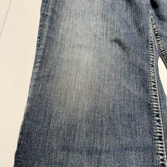 Silver Jeans Co Gordie Mens 38x32 (38x31) Blue Denim Thick Stitch - Picture 5 of 16